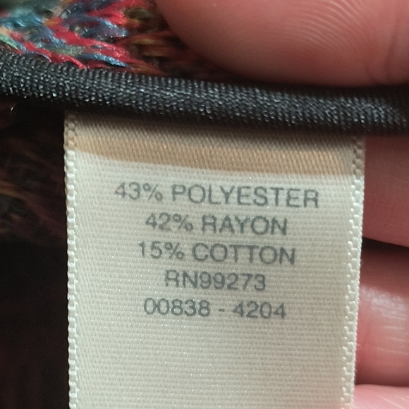 NWT Christopher & Banks suit jacket/ blazer, women's Large, green/orange/red - Picture 15 of 16